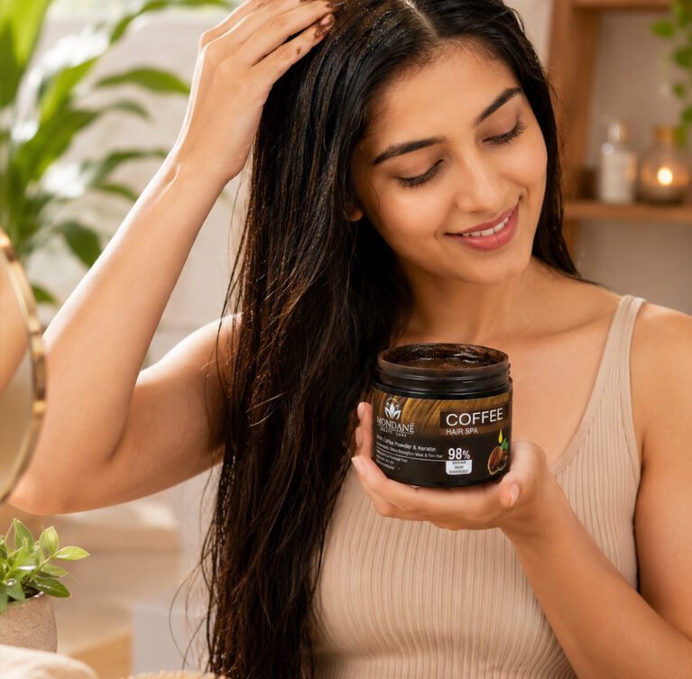 Coffee Hair Spa with Coffee Powder & Keratin